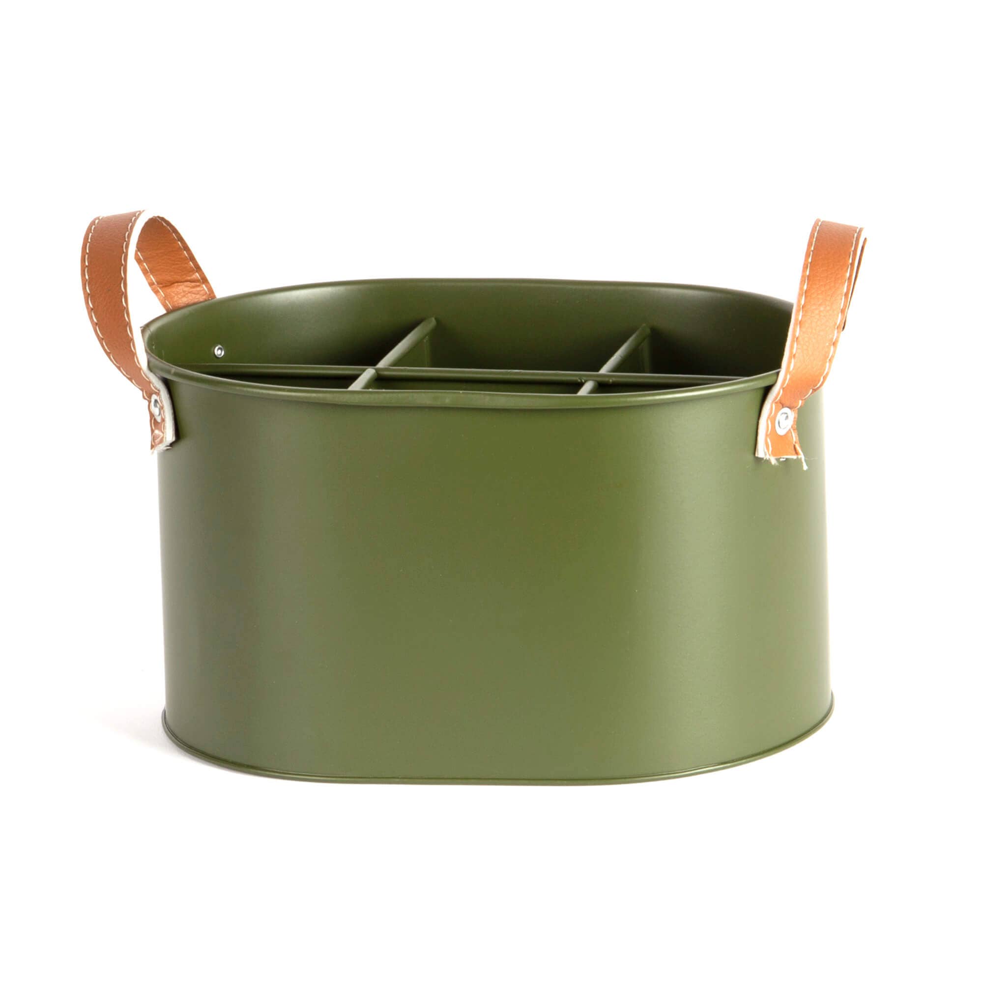 Olivier Caddy – Divided Metal Caddy in Forest Green