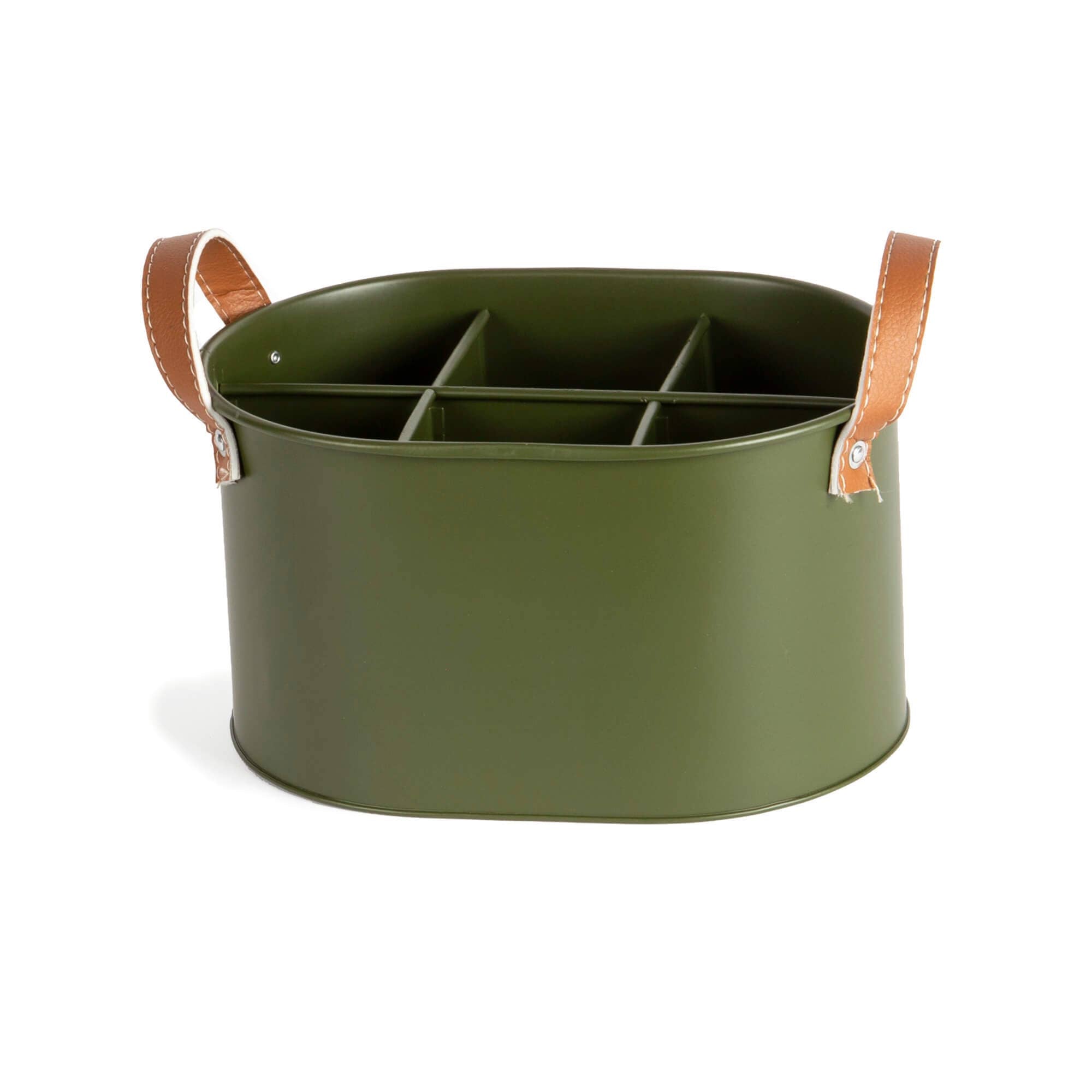 Olivier Caddy – Divided Metal Caddy in Forest Green