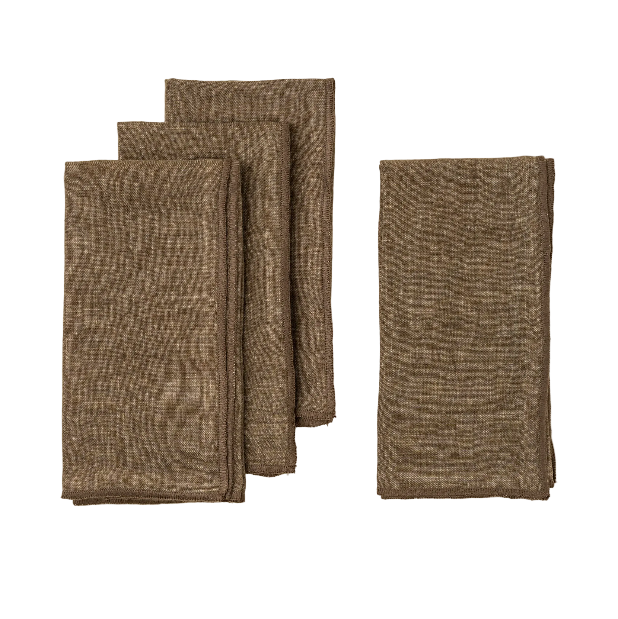 Selva Napkins – Stonewashed Linen, Dusky Green, Set of 4