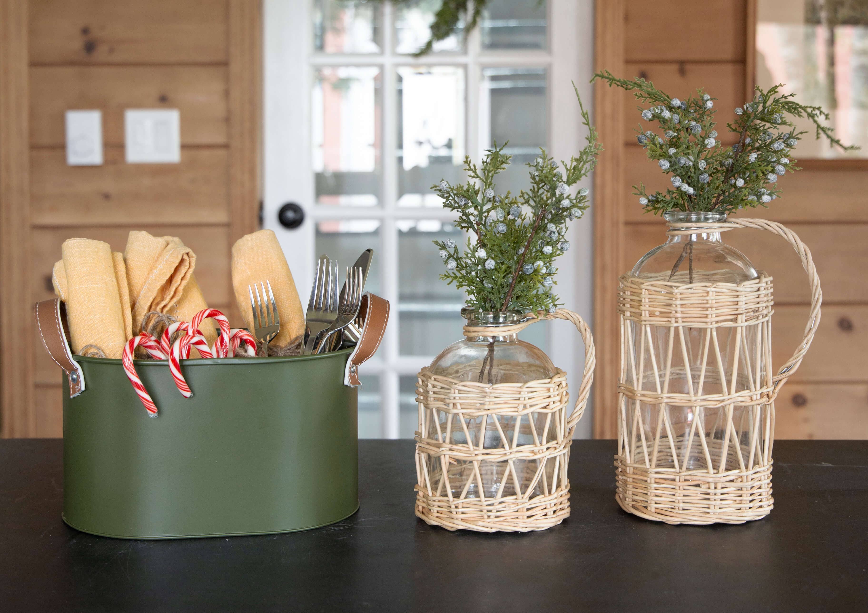 Olivier Caddy – Divided Metal Caddy in Forest Green