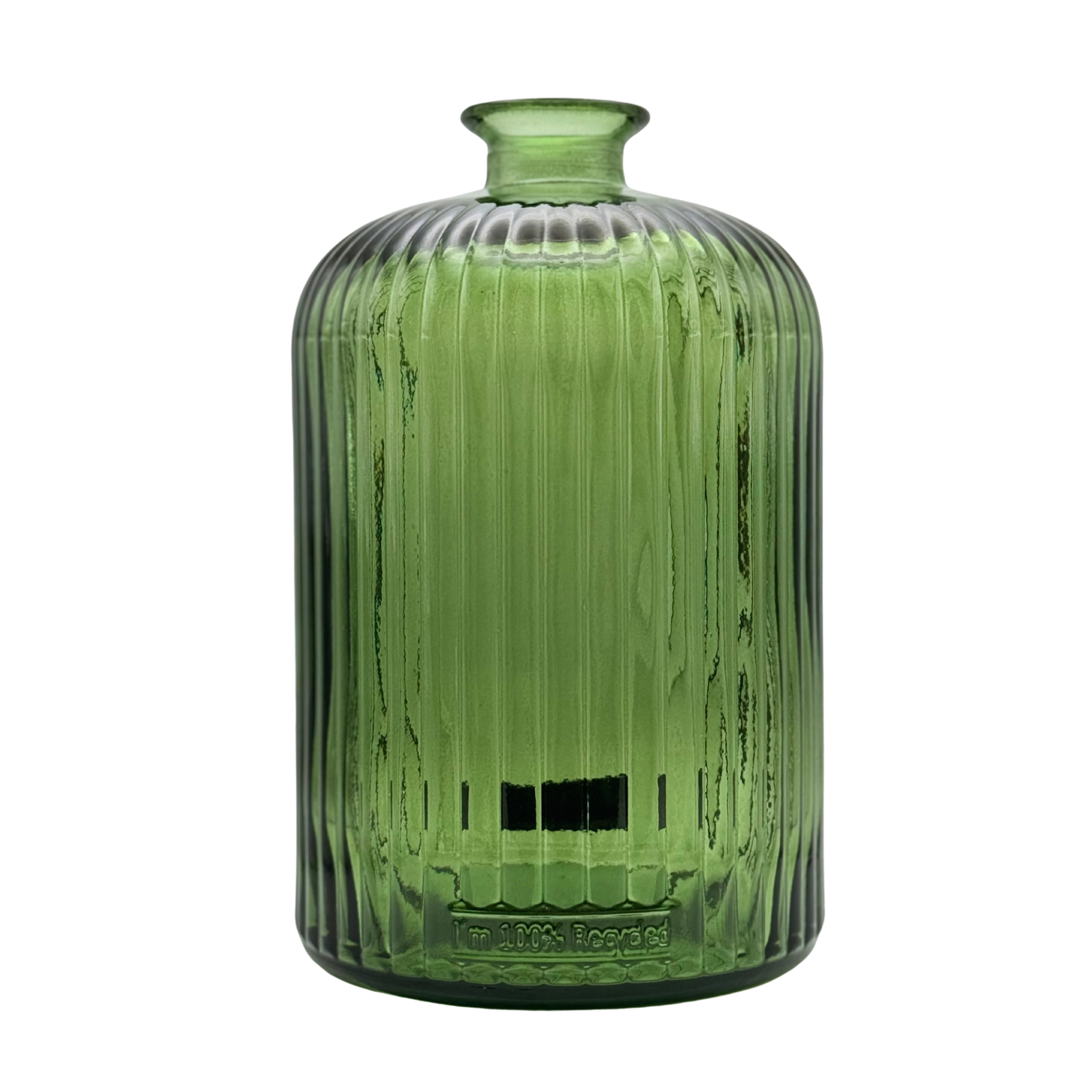 Windmere – Ribbed Recycled Glass Vase in Sage