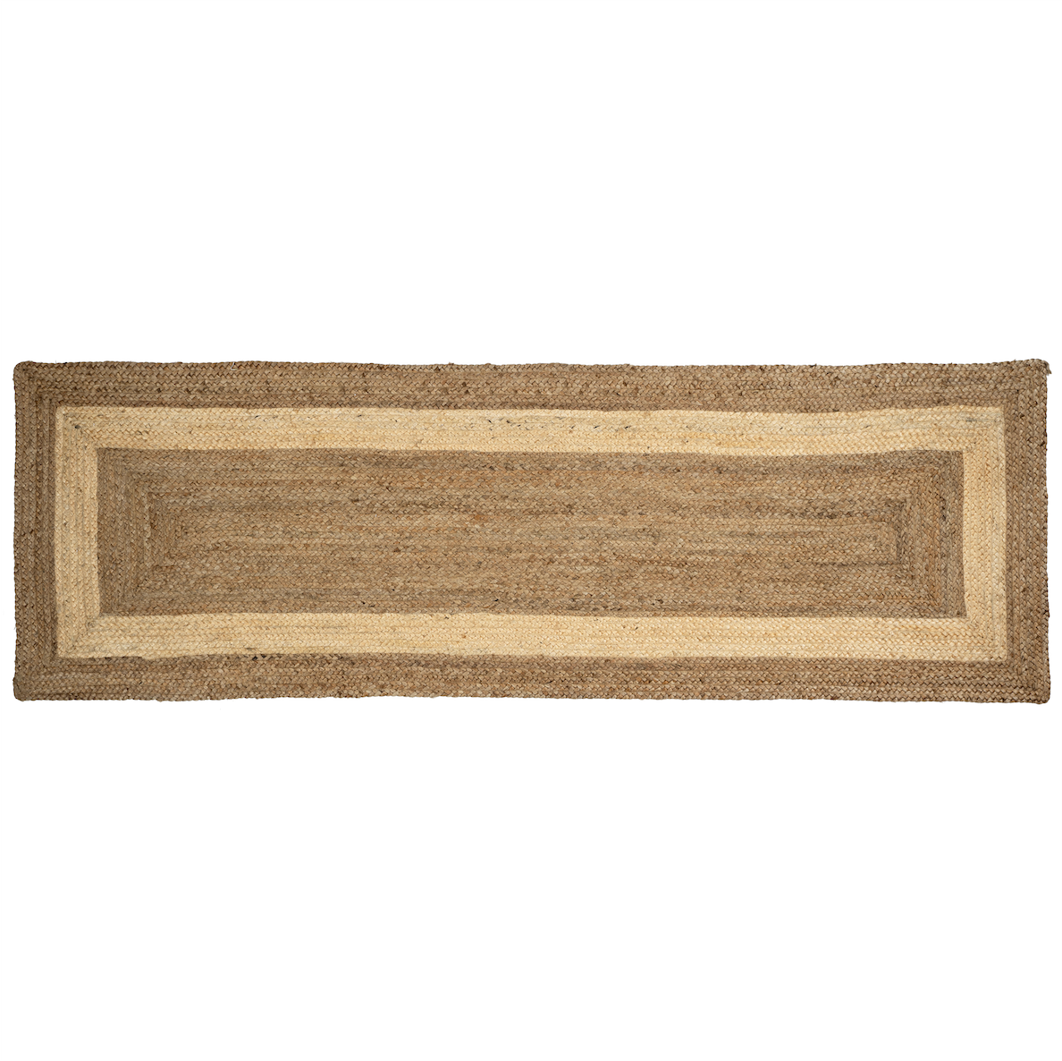 Clemente Runner – Braided Natural Jute, 8'×2.5'