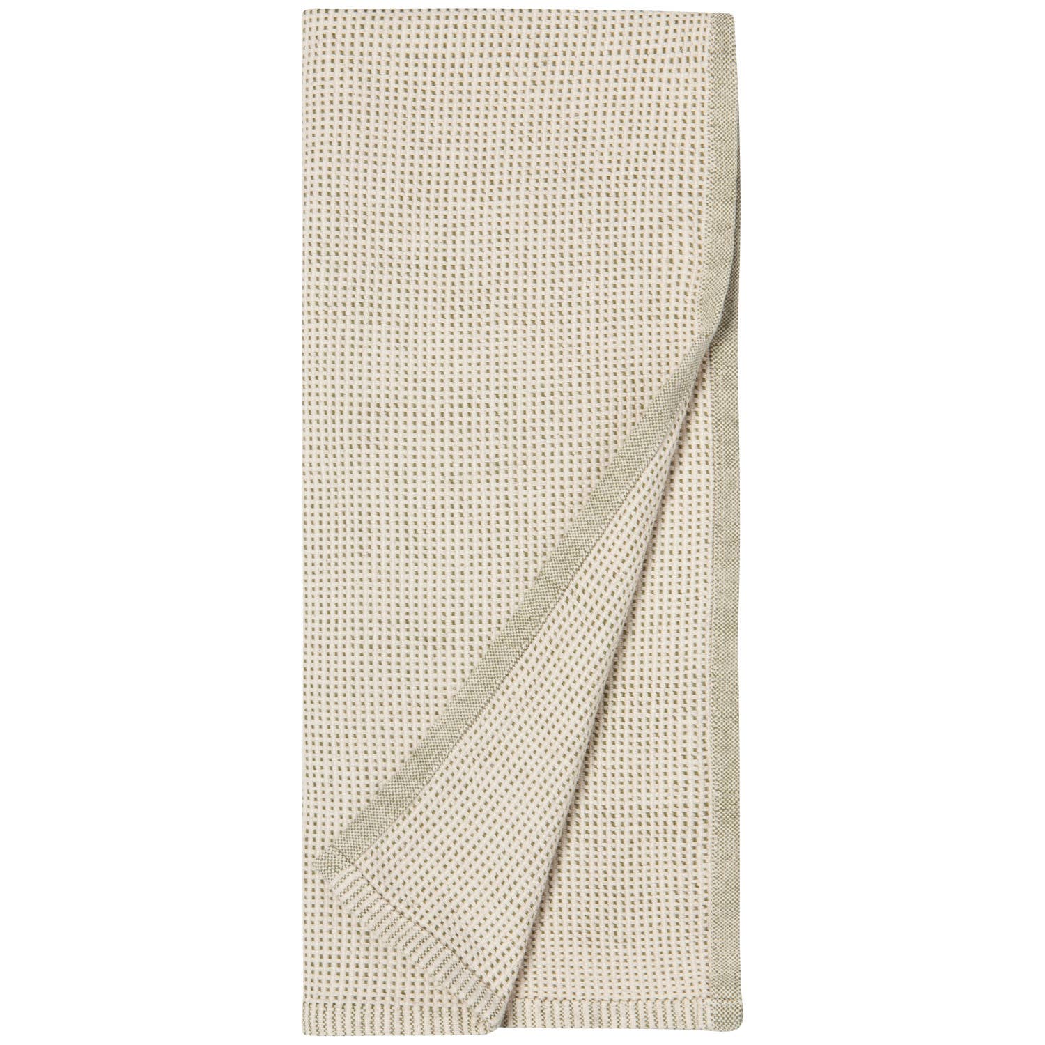 Côte Hand Towels – Olive & Natural, Set of 2