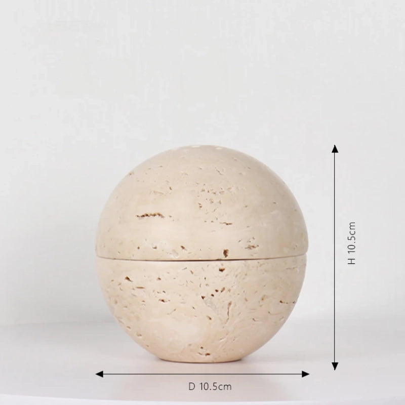 Pietra Sphere – Travertine Incense Burner