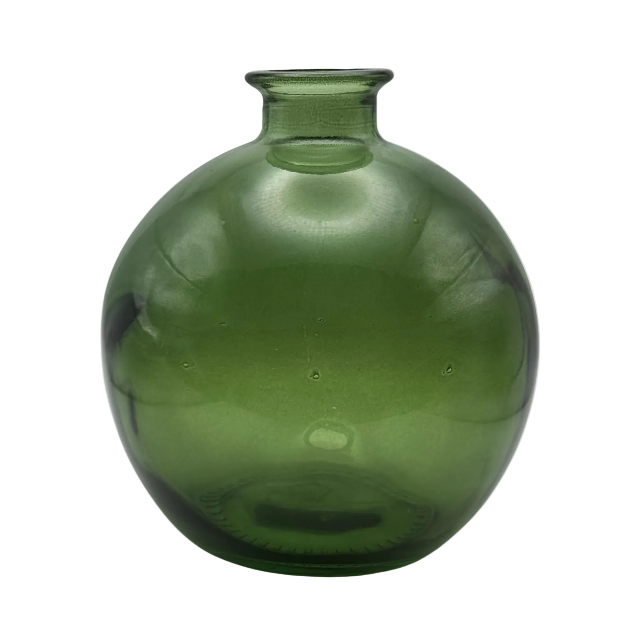 Verdant Bud – Handblown Recycled Vase