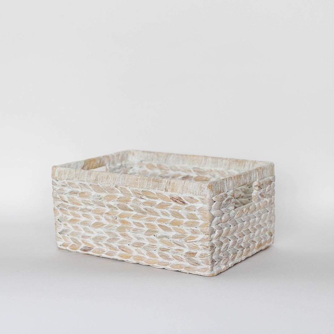 Blanc Trio – Washed Storage Baskets, Set of 3